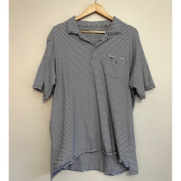 B. Draddy Mens Polo Striped Golf Shirt Size XL Pima Cotton Golf Sports Outdoors - Picture 1 of 13